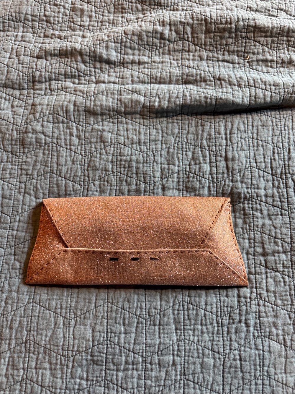 VBH Glittery pink Envelope Clutch